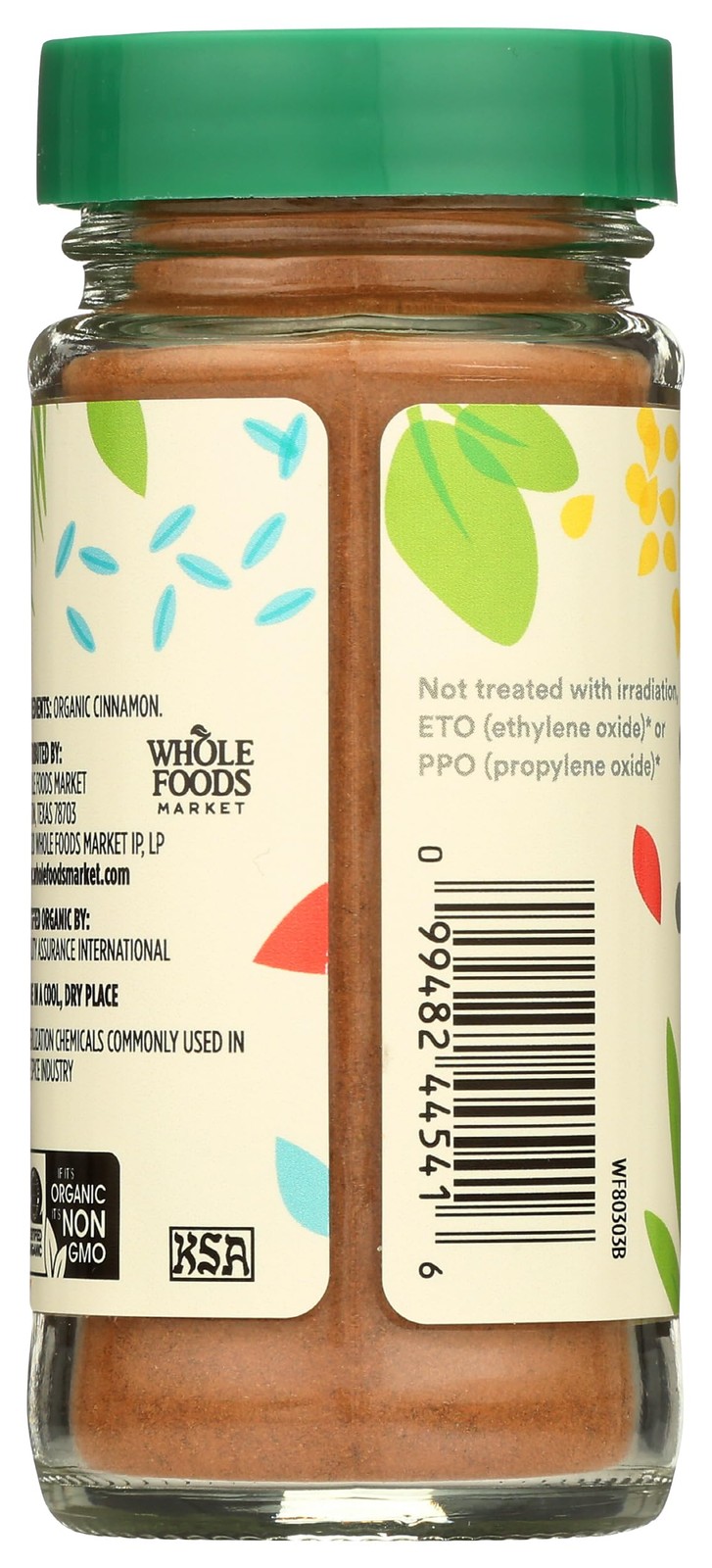 Organic Ground Cinnamon 1.9 Oz Spice Baking Pastries Oatmeal Tea