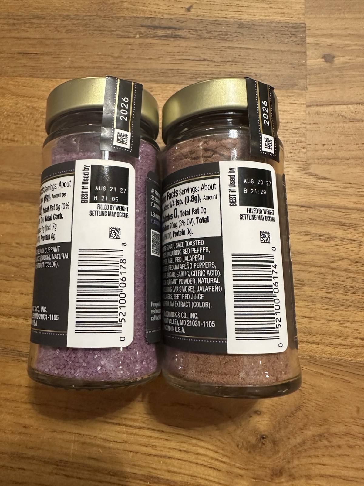 Mccormick Flavor Of The Year Black Currant Finishing Sugar And Smoky Seasoning