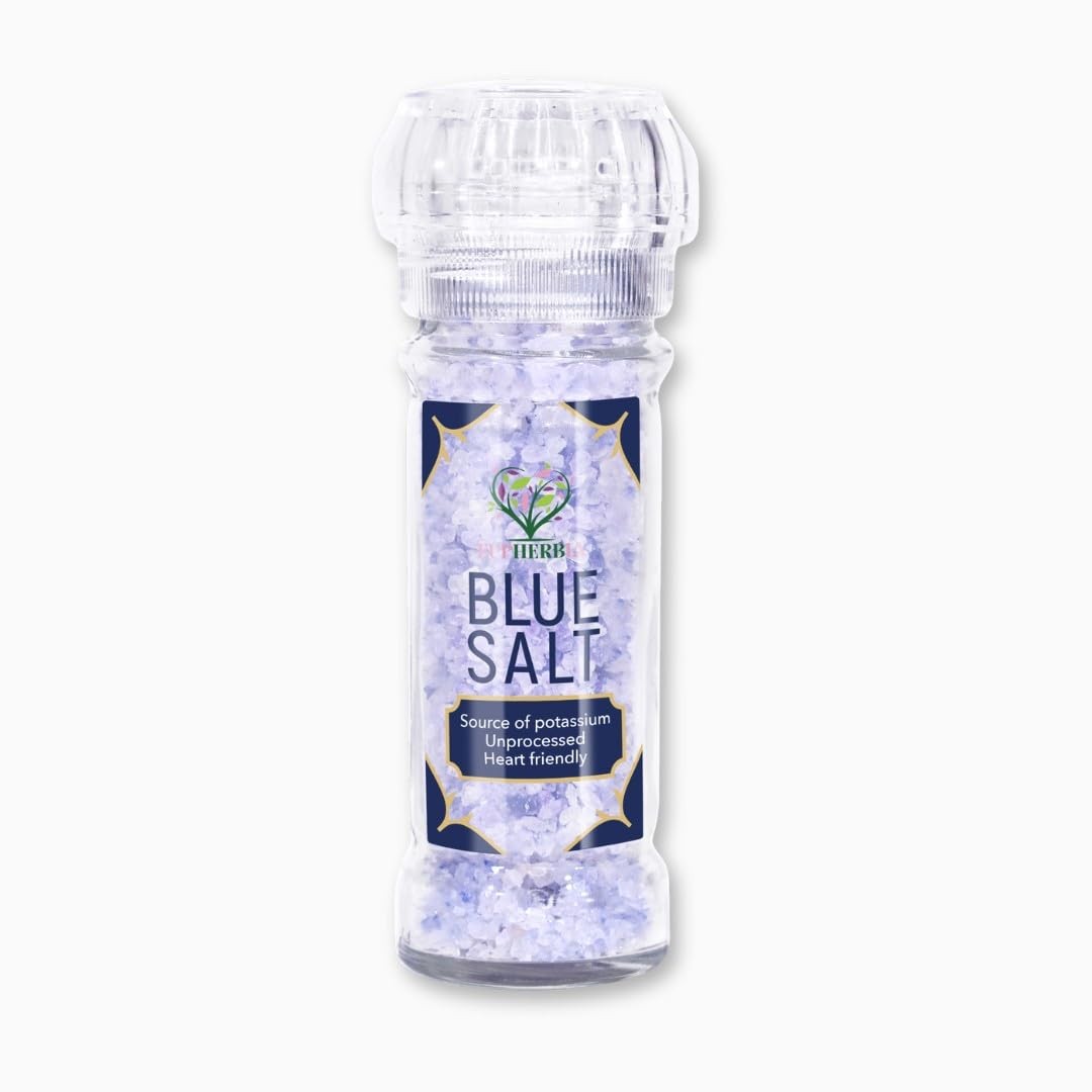 EUPHERBIA Blue Salt, Coarse, Rare Mineral Salt, High Potassium, Lower Sodium, Na