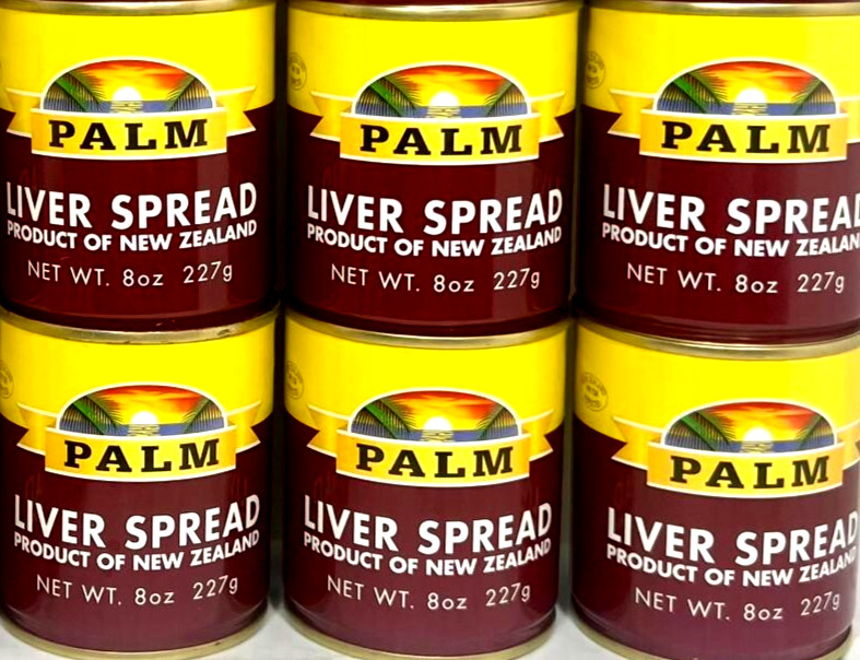 Palm Liver Spread Product of New Zealand 8 oz ( Pack of 6 )~ 06/01/2028