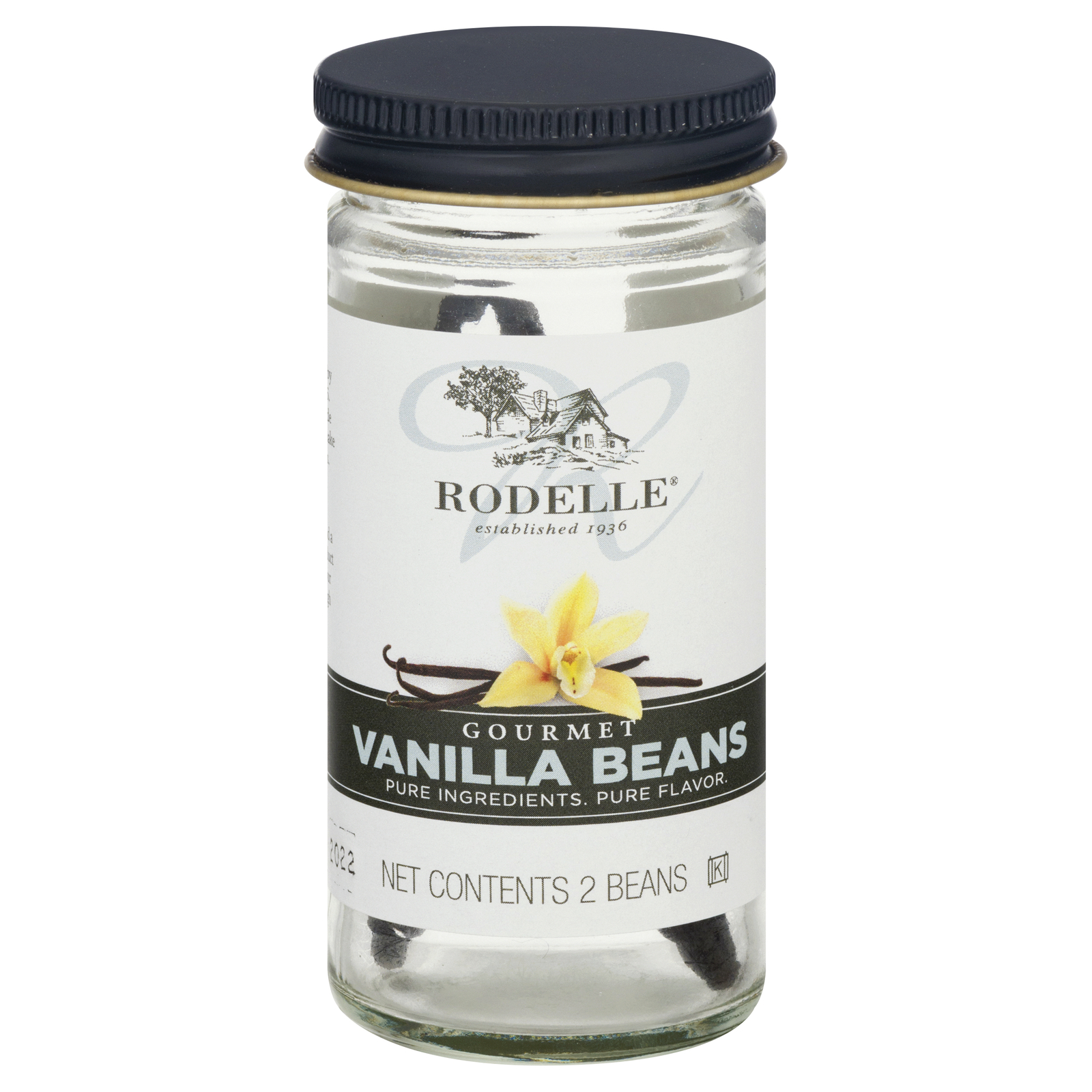 Rodelle Vanilla Bean Whole 2 pieces (Pack of 6)