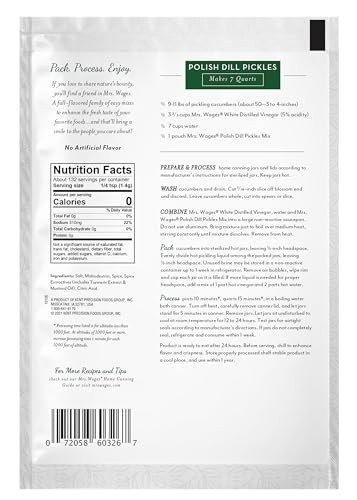 Quick Process Dill Pickle Mix – Easy Homemade Pickles, Traditional Flavor, 6.5 o