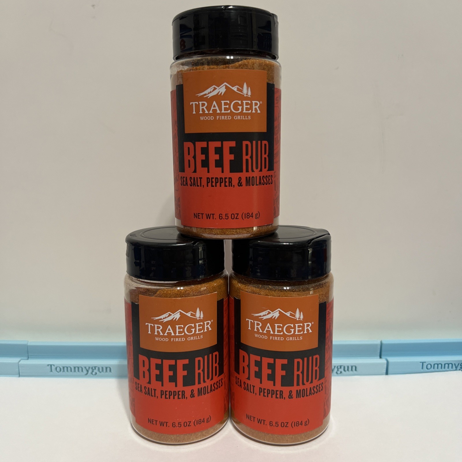 Traeger Wood Fire Grills Beef Rub 6.5 oz Lot Of 3 Sea Salt, Pepper, Molasses New
