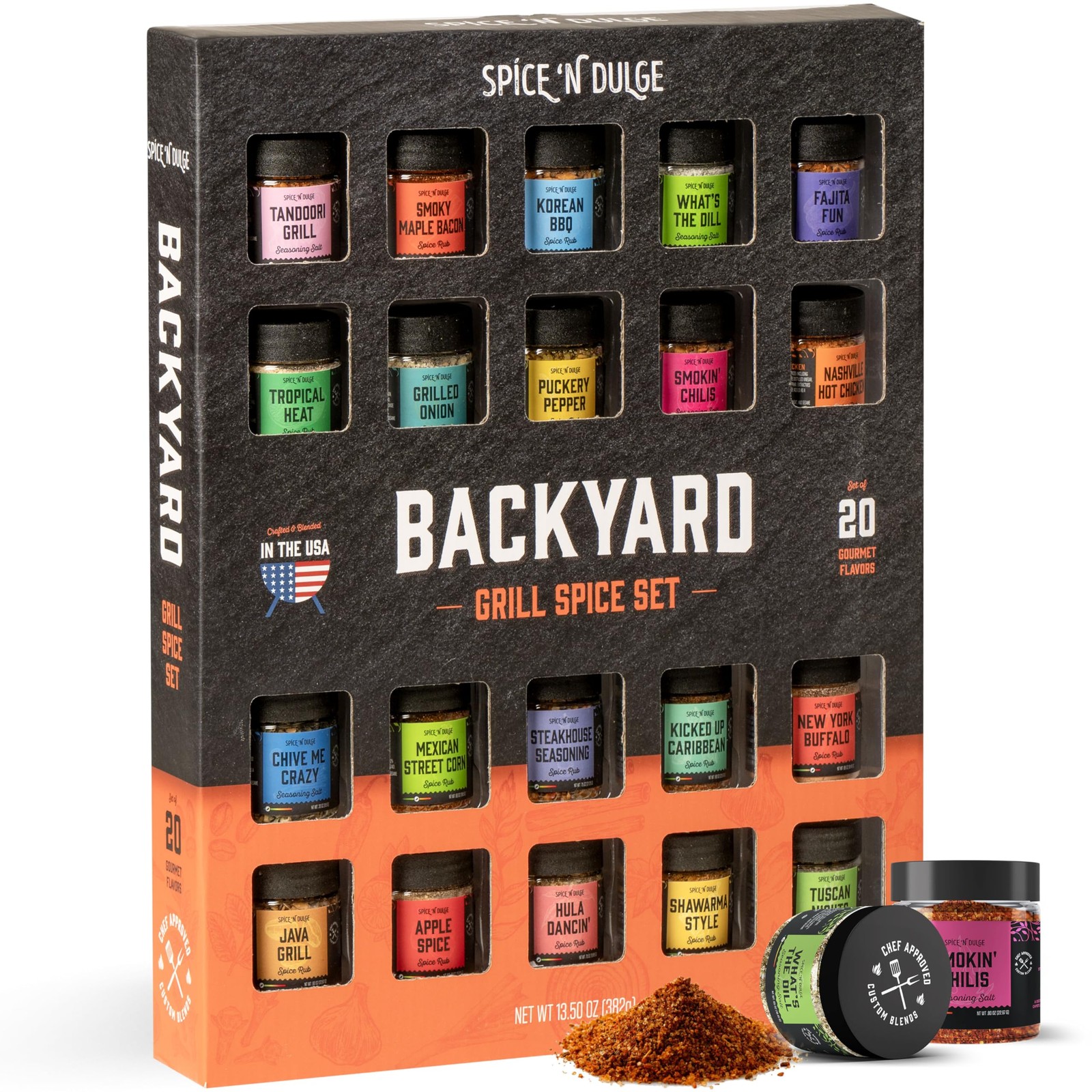 Grilling Spice Set Grill Seasoning Gifts, 20 Unique 0.68 Ounce (Pack of 20)