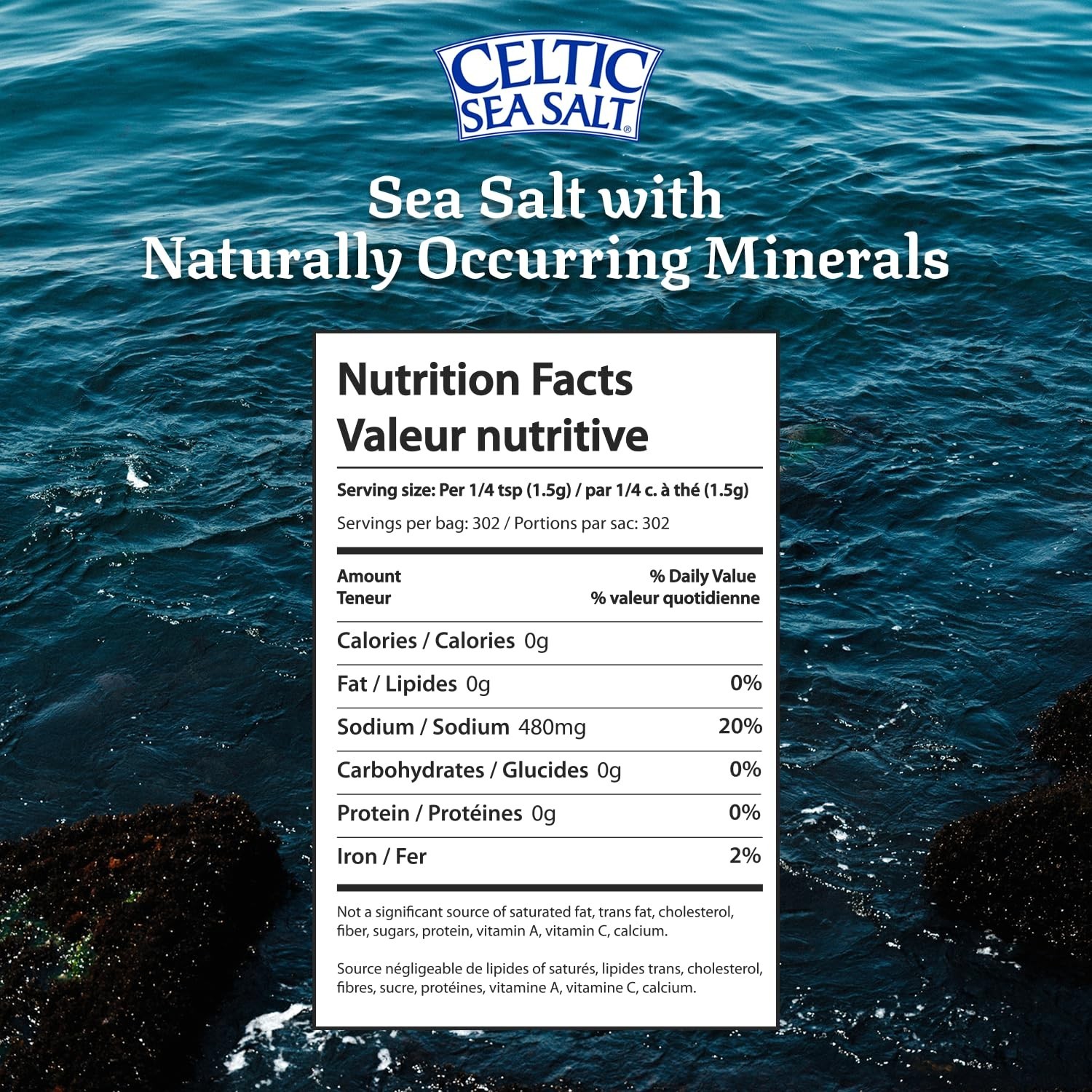 Light Grey Celtic Sea Salt 1 Pound Resealable Bag – Additive-Free, Delicious Sea