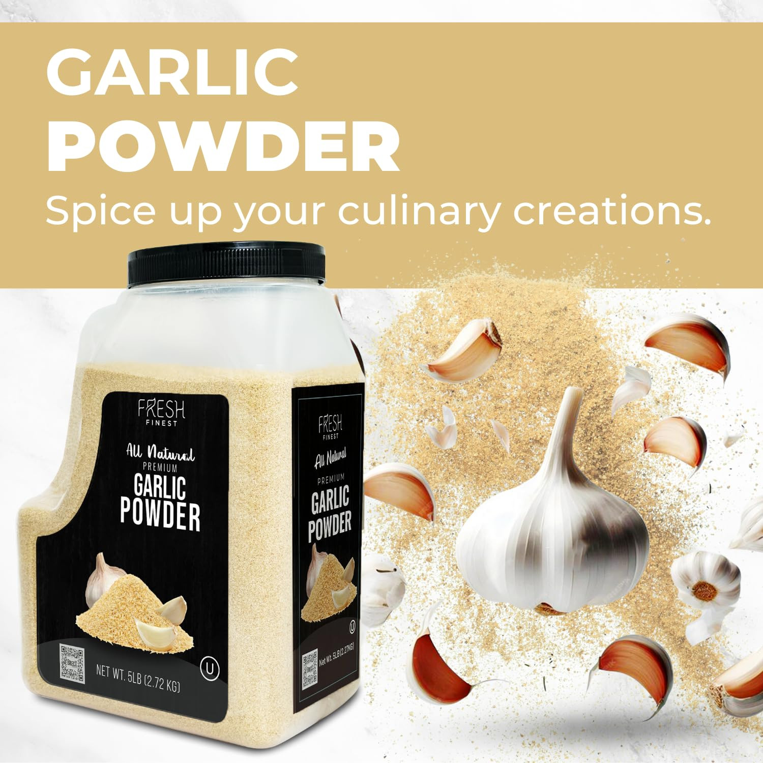 Fresh Finest Bulk 5 LB Premium Garlic Powder – Kosher Certified Non-Gmo Ground G