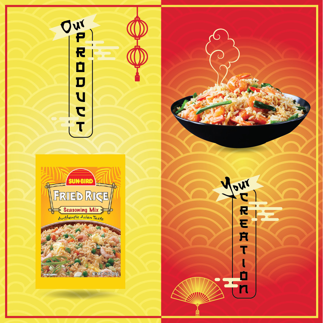 Sun Bird® Original FRIED RICE Seasoning Mix .74oz, (5 PACK (5 PACK) BB 07/2026