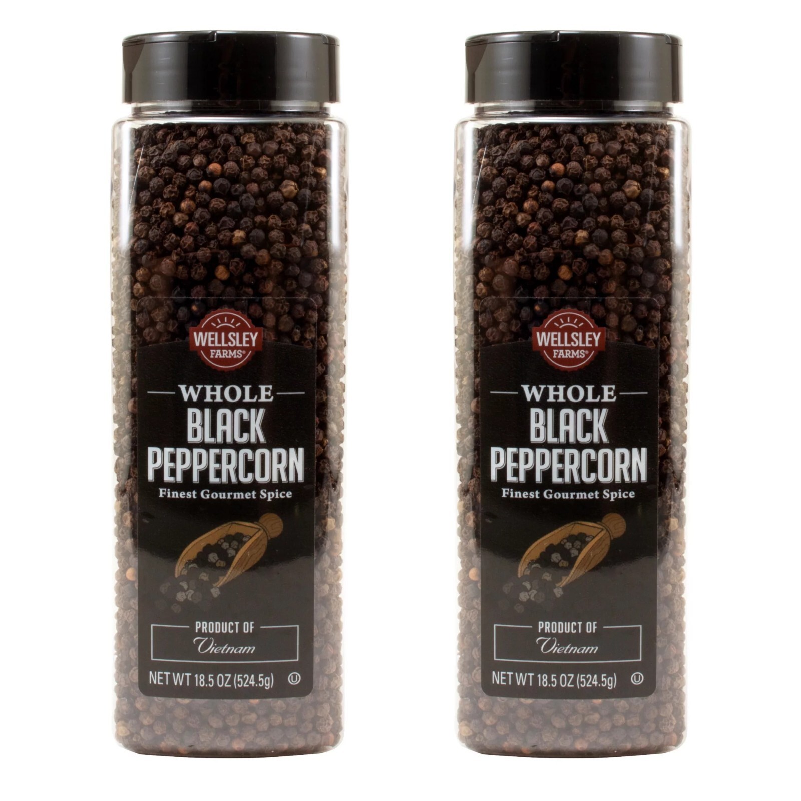 Pack Of 2, Wellsley Farms Whole Black Peppercorns, 18.5 oz.(Not For California)