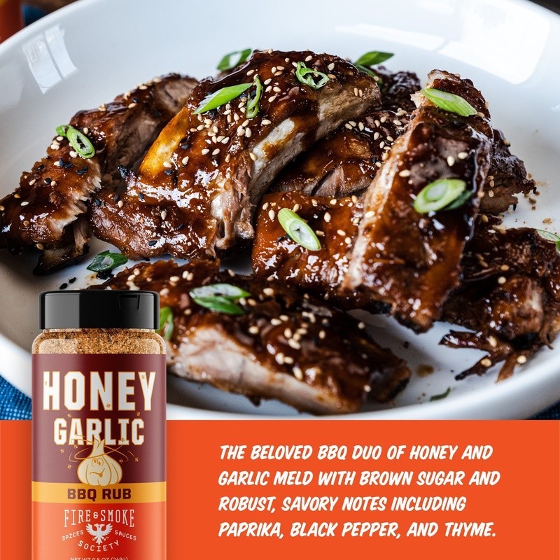 Honey Garlic BBQ Rub Seasoning Dry Rub Grilling Meat Poultry BBQ Flavor New