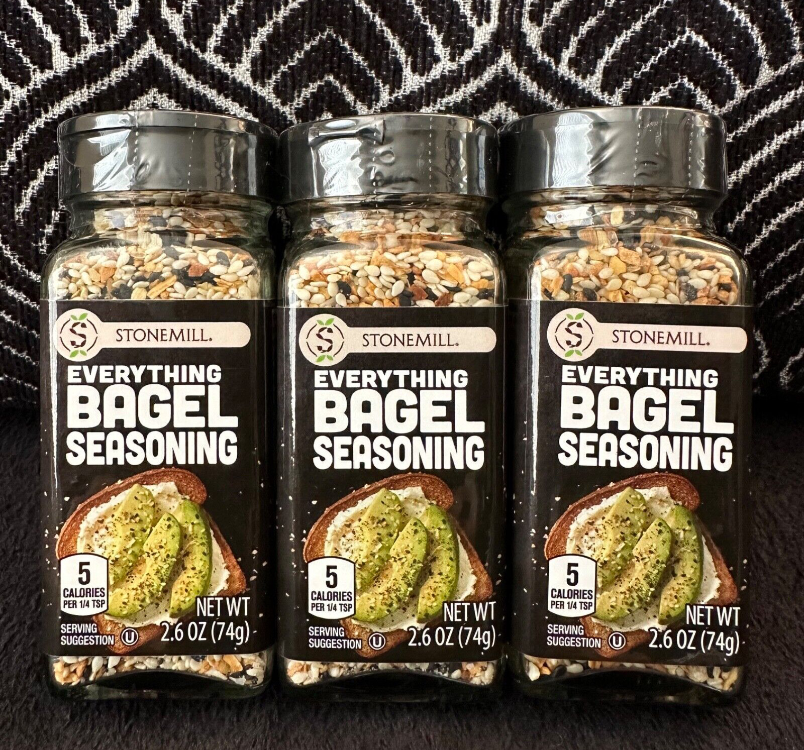 🌺3pk STONEMILL EVERYTHING BAGEL SEASONING USE ON SALAD TACOS EGGS BURGERS ETC