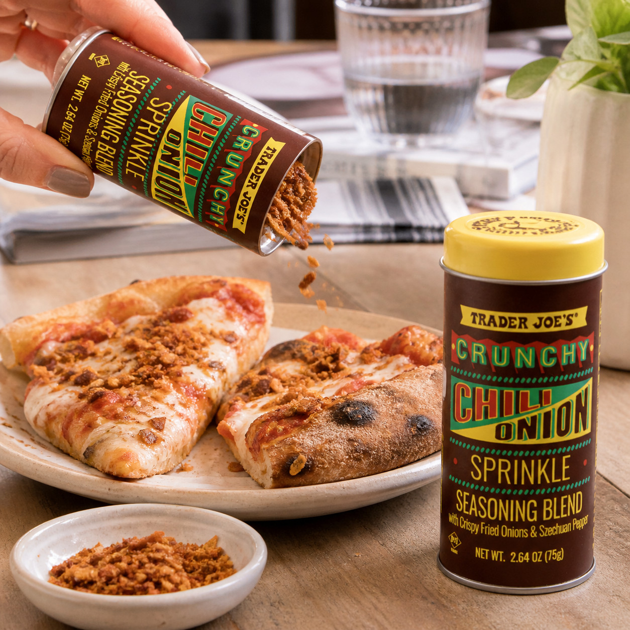 2-Pack Trader Joe’s Crunchy Chili Onion Sprinkle Seasoning Blend 2.64 OZ Each