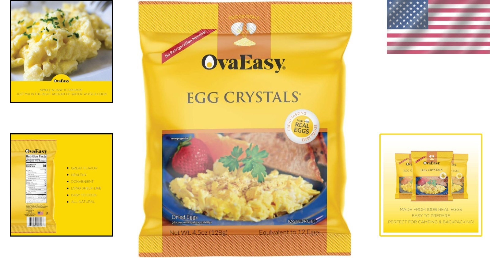 Natural Dehydrated Egg Powder 4.5oz Bag