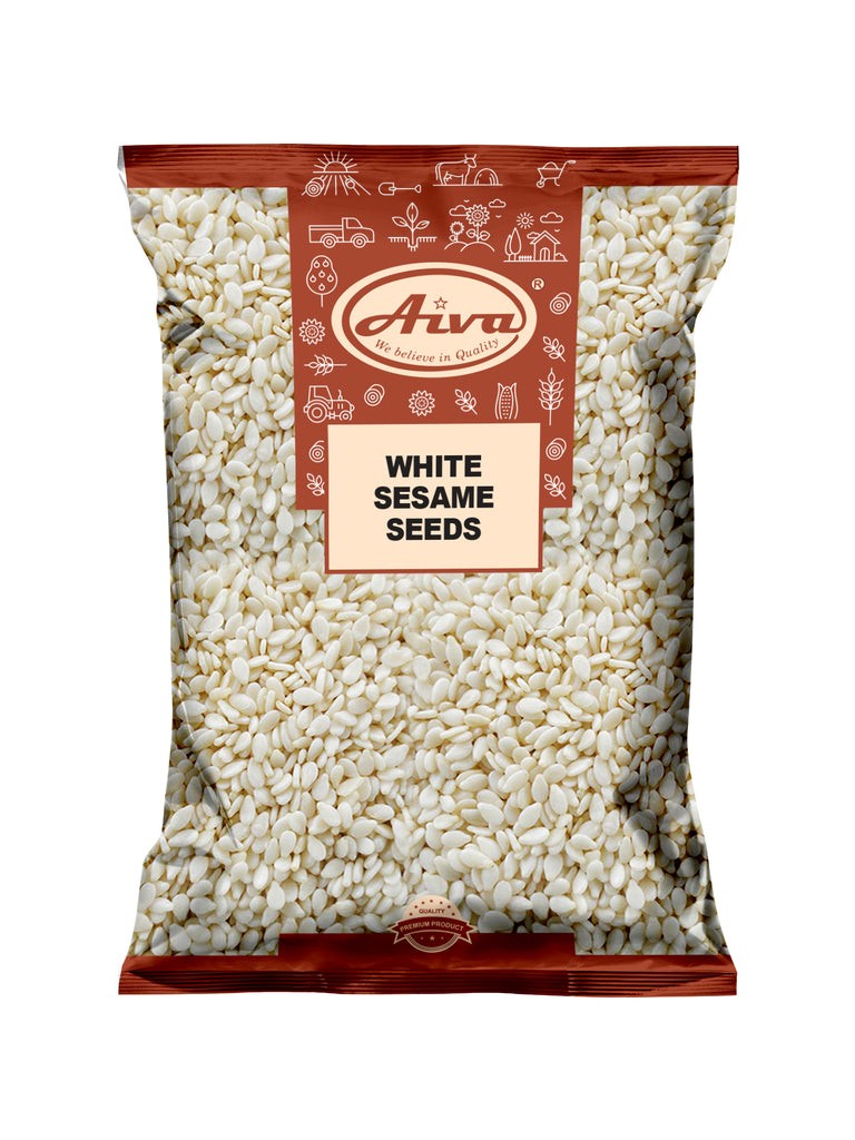 Aiva Whole White Sesame Seeds 5 lb | White Hulled (Till)