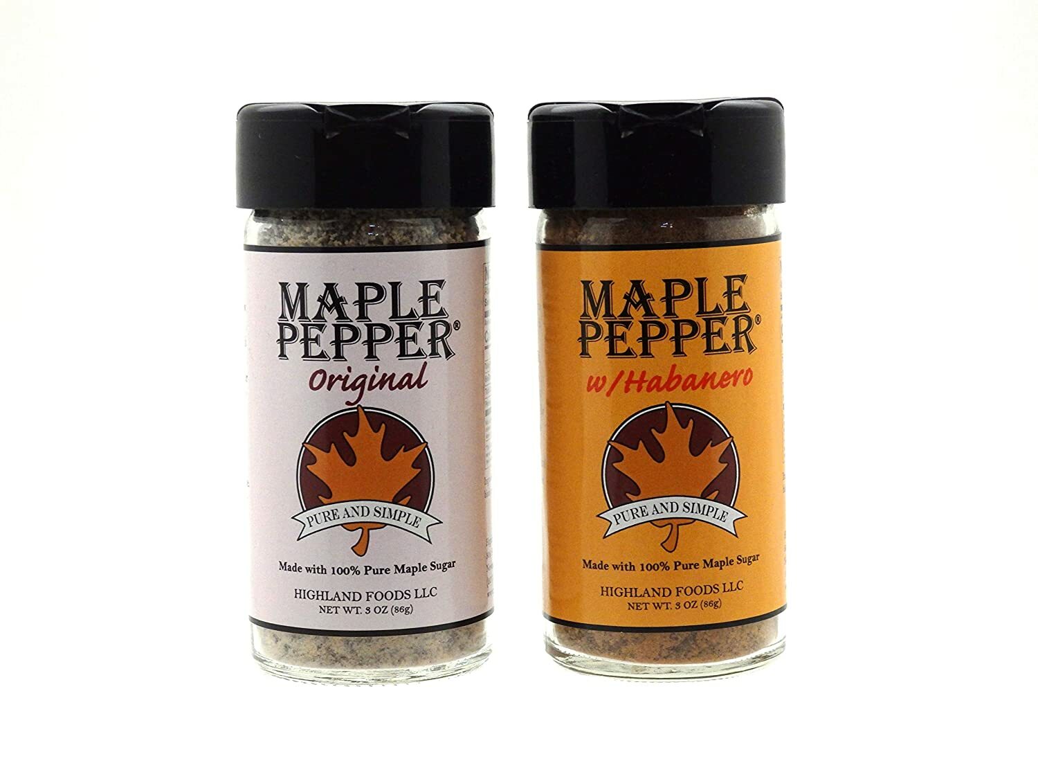Habanero Maple Pepper and Original Maple Pepper – Made from Pure VT Maple Syrup
