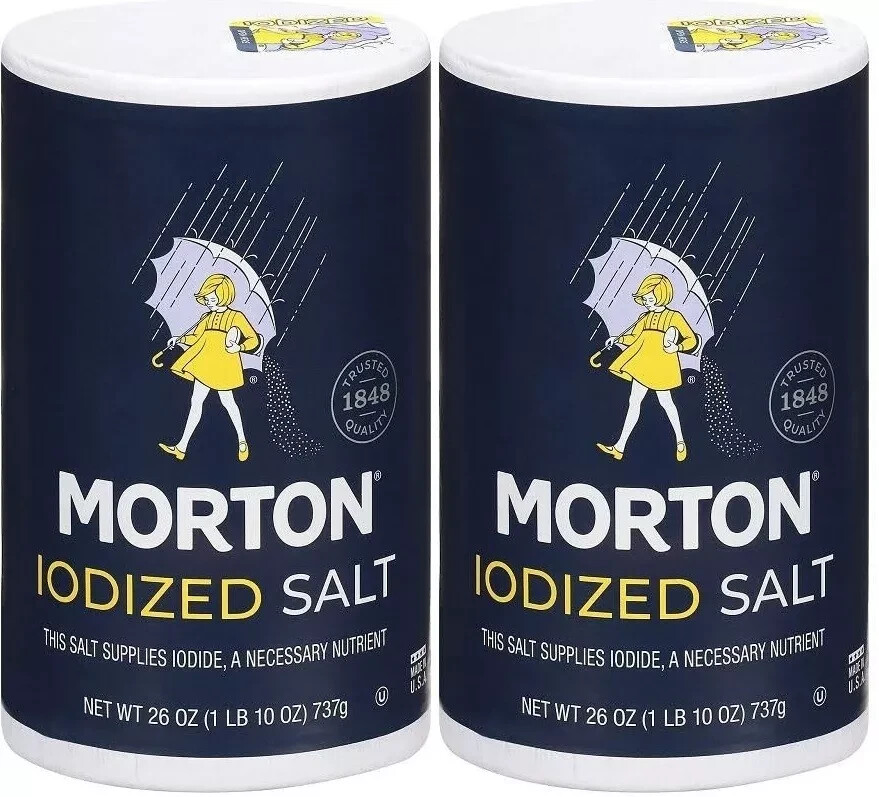 Morton Table Salt, Iodized, 26 Ounce Pack Of 2