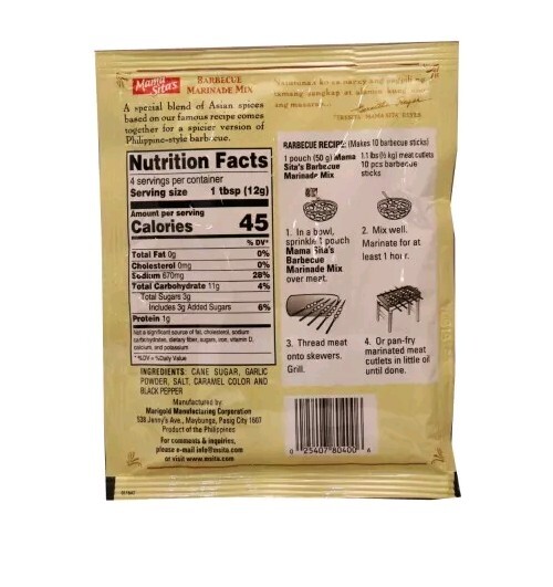 3-pk – Mama Sita’s BARBEQUE MARINADE MIX  1.76oz FREE SHIPPING