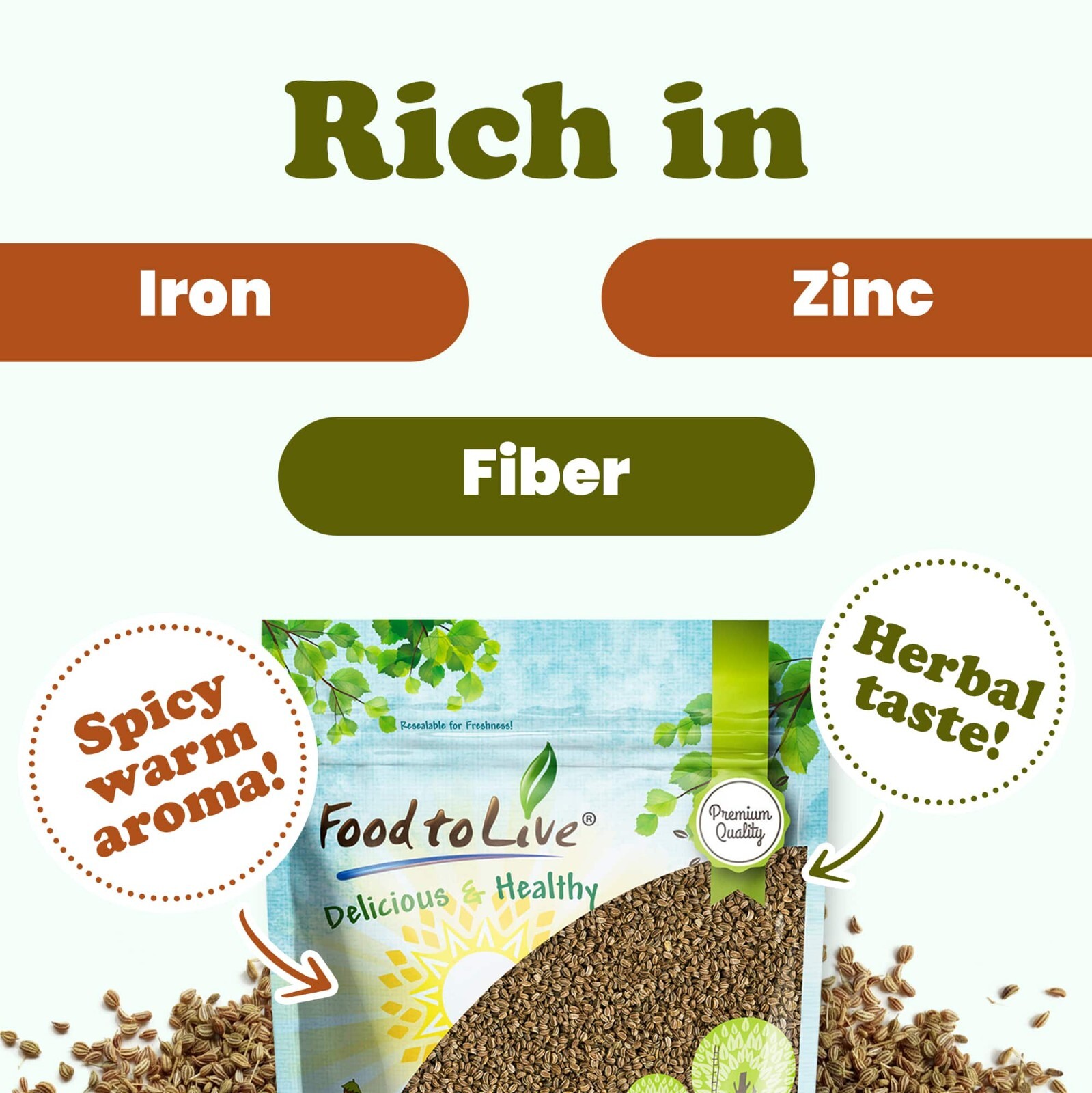 Celery Seeds — Kosher, Raw, Vegan — by Food to Live
