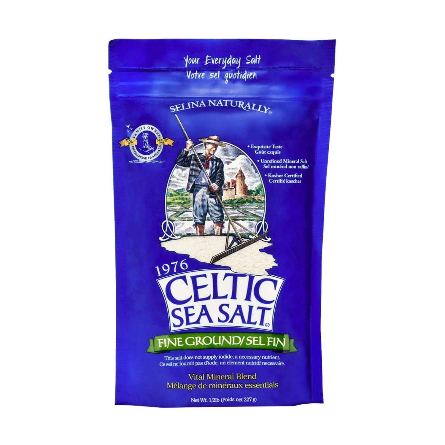 Celtic Sea Salt Fine Ground – Natural Mineral Salt, Sustainably Harvested, GM…