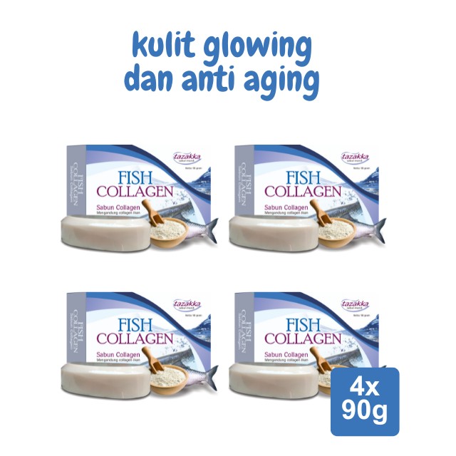 Fish Collagen Bath Soap Bar 4x90g smooth renewing body care ritual