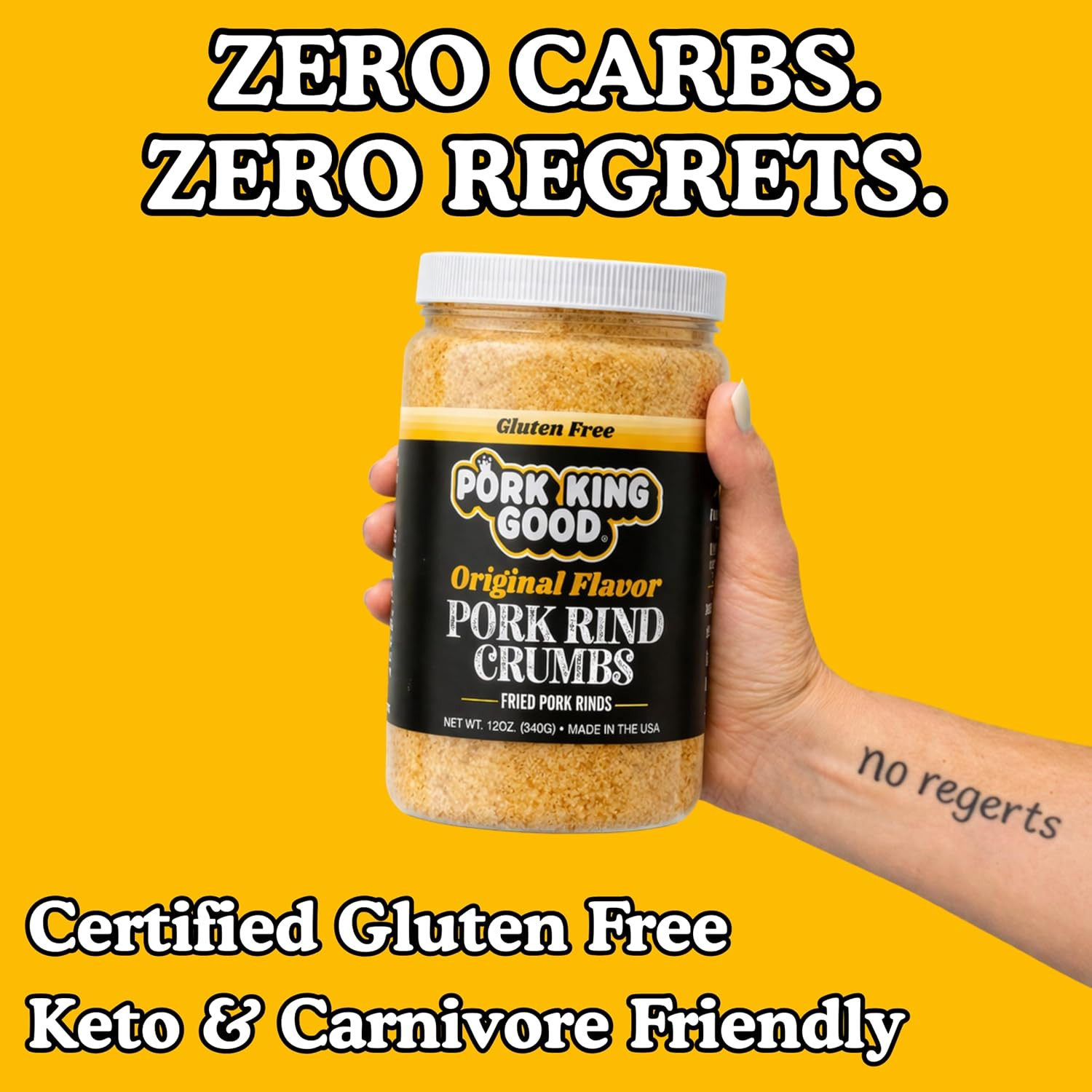 Pork Rind Breadcrumbs, Original, 2 Pack | Keto Friendly, Paleo, Gluten-Free, Sug