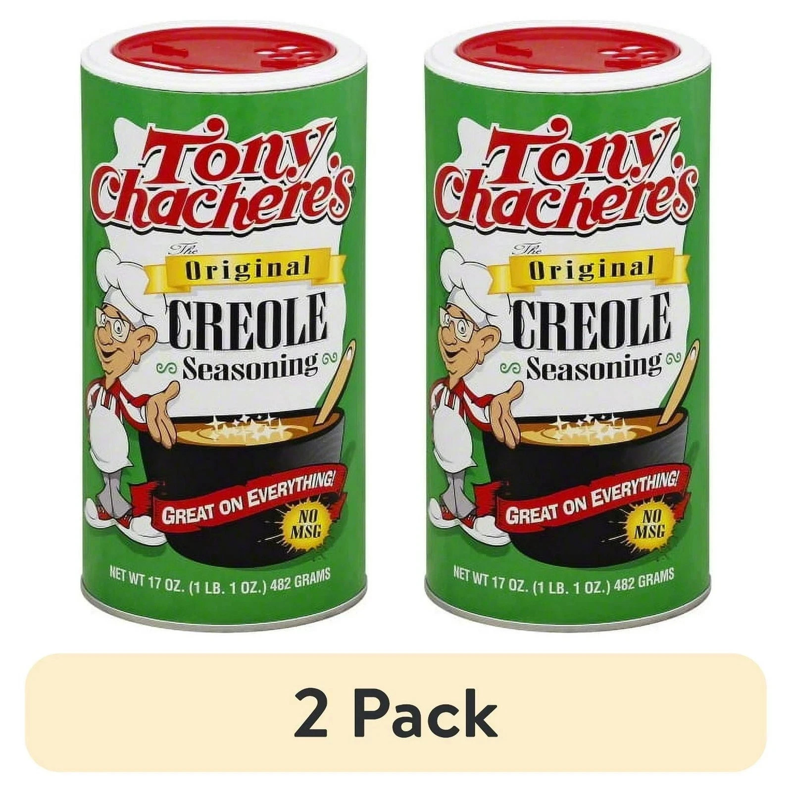 (2 pack) Tony Chachere’s, Cajun, Creole, Original Seasoning, 17 oz, Shelf Stable