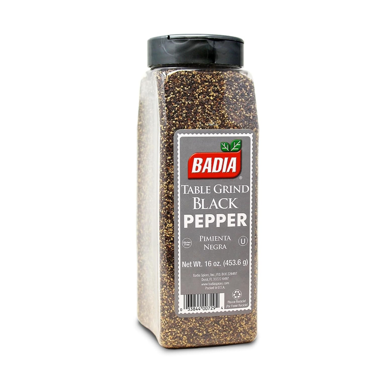 Badia Black Pepper 16oz Table Grind Premium Ground Cooking Spice