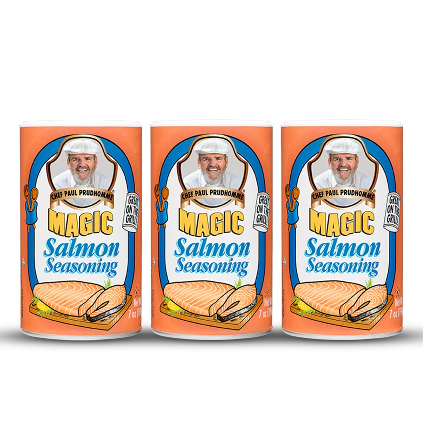 Chef Paul Prudhomme’s Salmon Magic Seasoning, With Herbs 7 Ounce (Pack of 3)