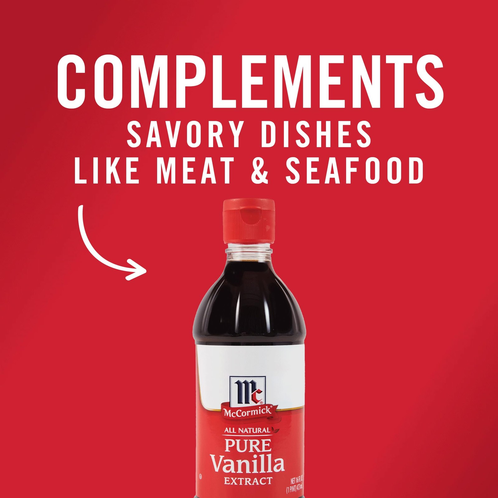 McCormick Vanilla Extract, Pure, No Corn Syrup, Gluten Free, Rich, 16 Fl Oz