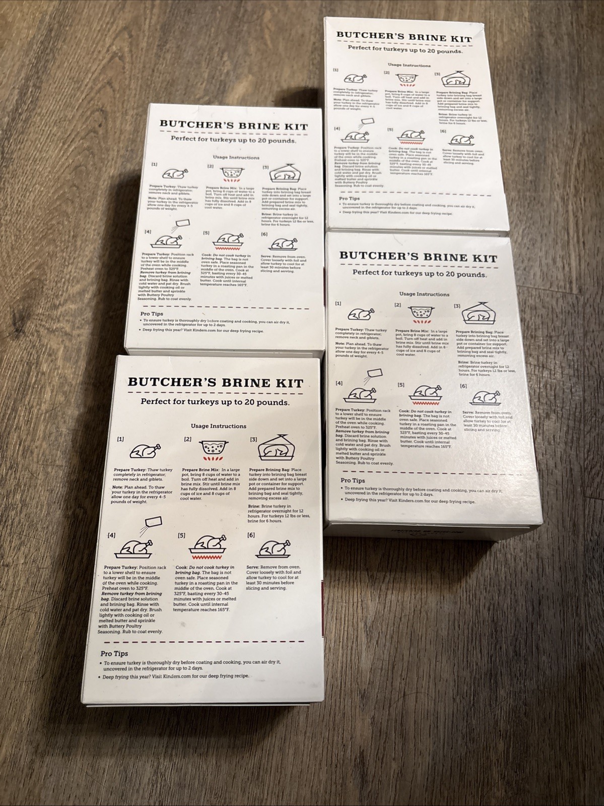 4-Pack Kinders Butcher’s Brine Kit BB 06/03/2027 Mix/Bag/Seasoning
