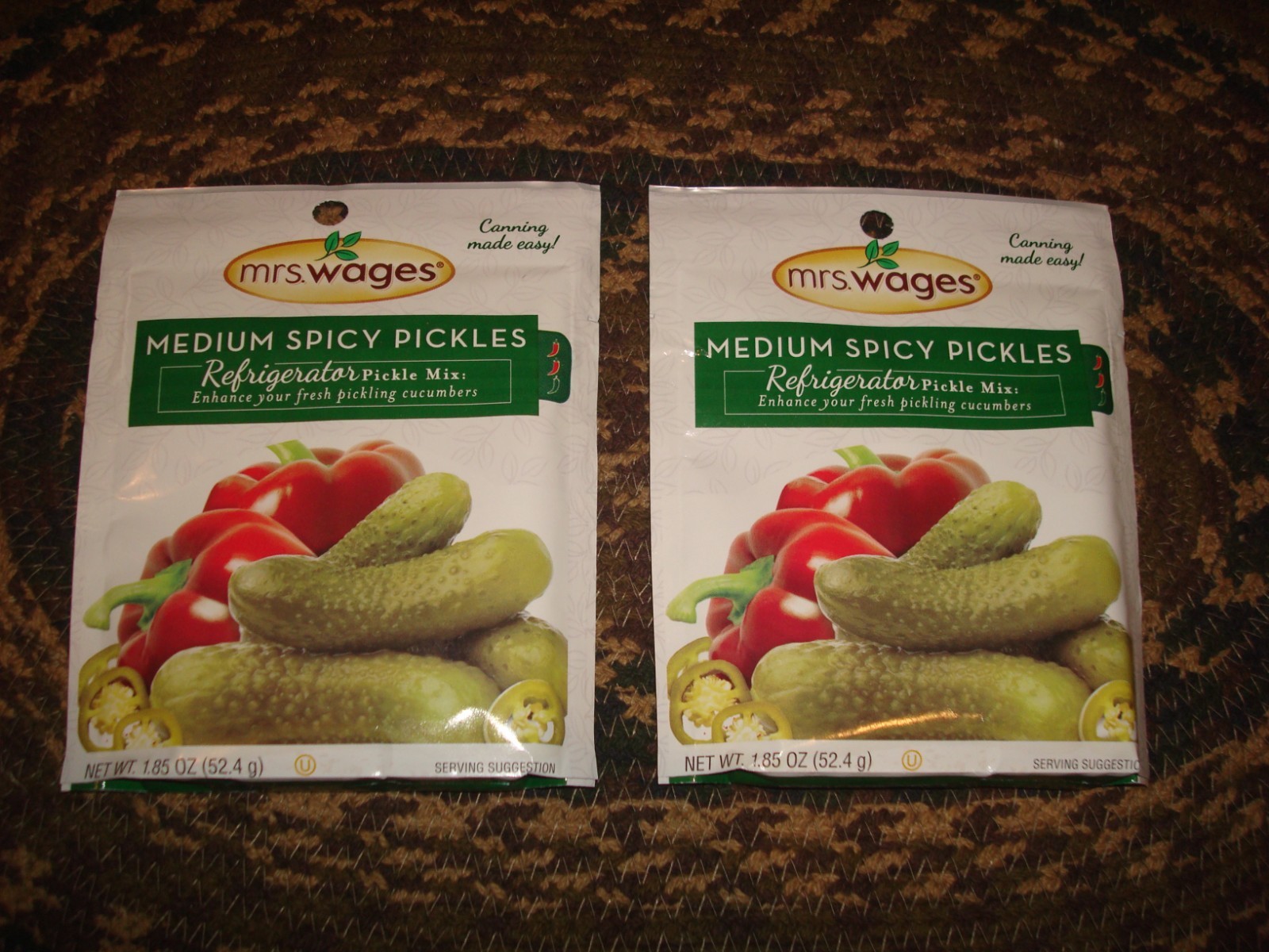 Mrs. Wages Refrigerator Seasoning Mix – Medium Spicy Pickles – Two 1.85 oz Packs