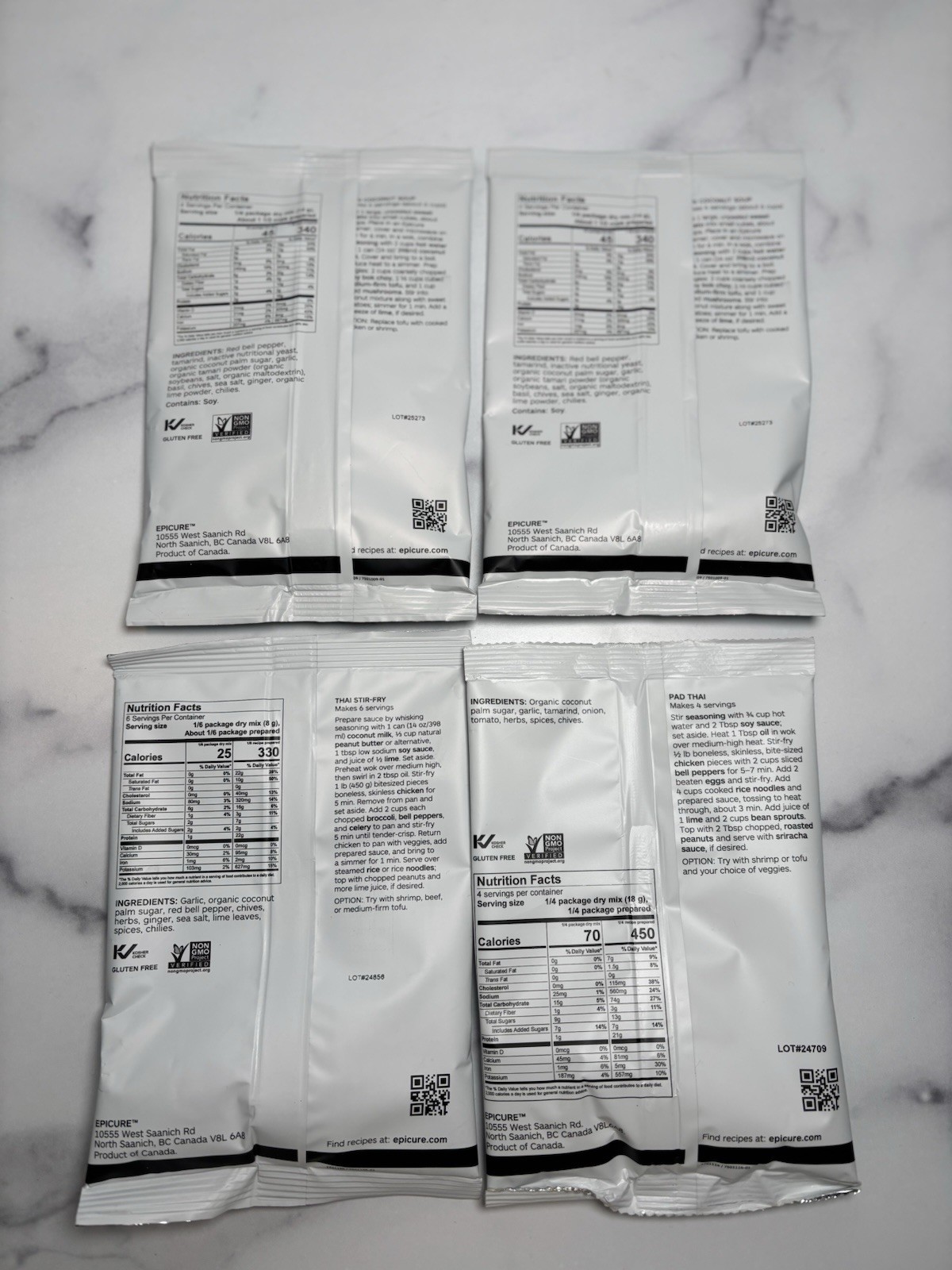 Epicure Thai Bundle Seasoning – Pad Thai, Thai Stir-fry, Thai Coconut Soup