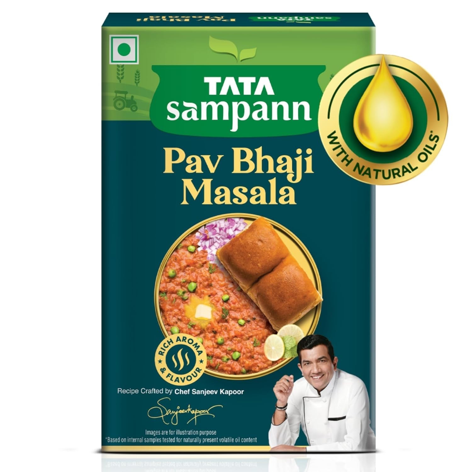 Tata Sampann Pav Bhaji Masala with Natural Oils, 100g Rich Aroma & Flavour