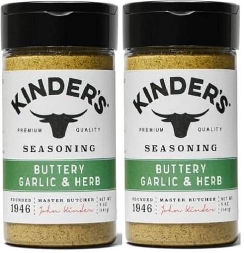Kinder’s Buttery Garlic & Herb Seasoning Bottle 2 Pack