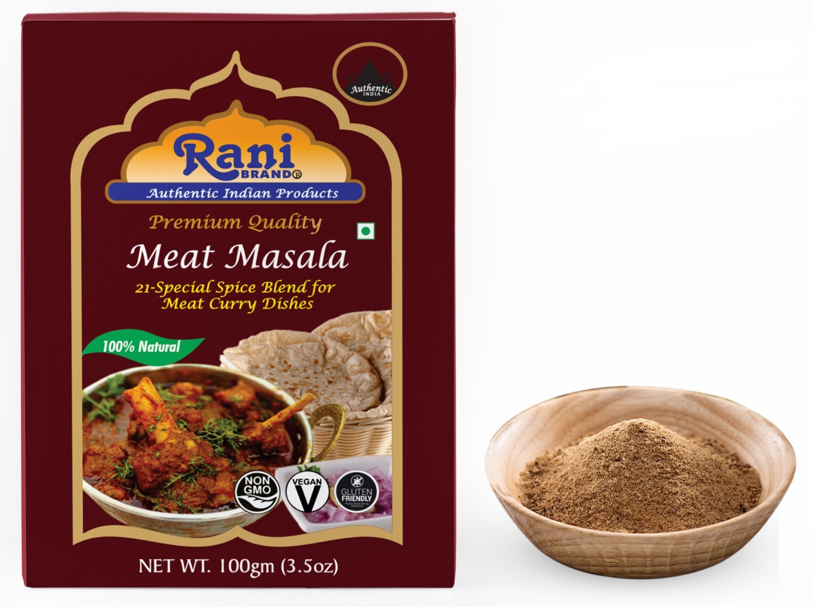 Rani Meat Curry Masala 21-Spice Blend 3.5oz (100g)