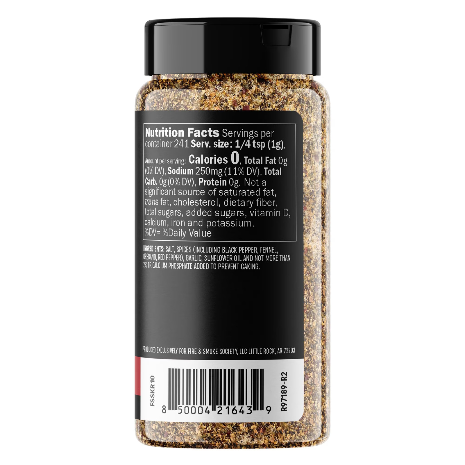 Fire & Smoke Society Steak King Steak Seasoning, BBQ Rub, 8.5 oz