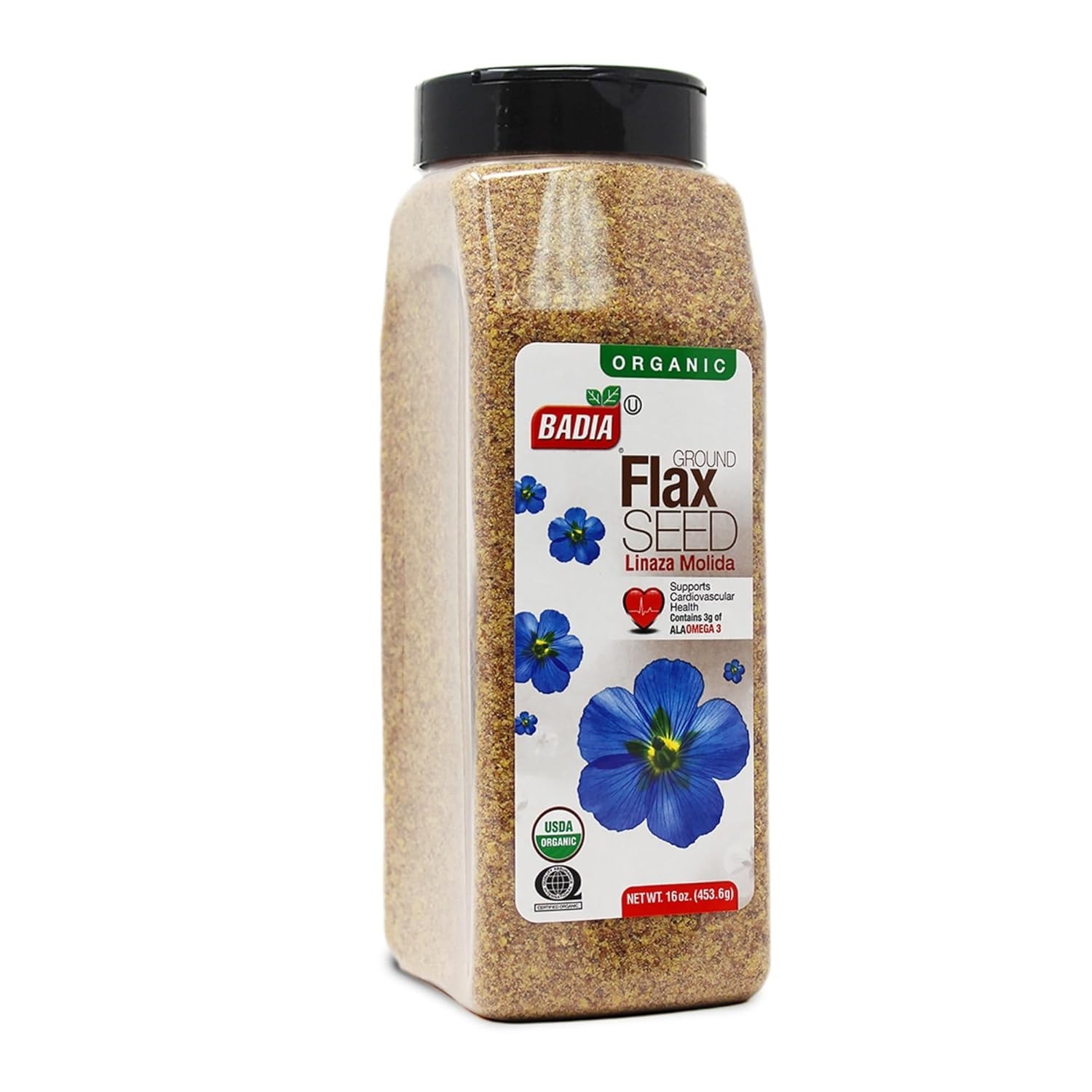 Badia Organic Ground Flax Seed, 16 oz – Superfood High in 1 Pound (Pack of 1)…