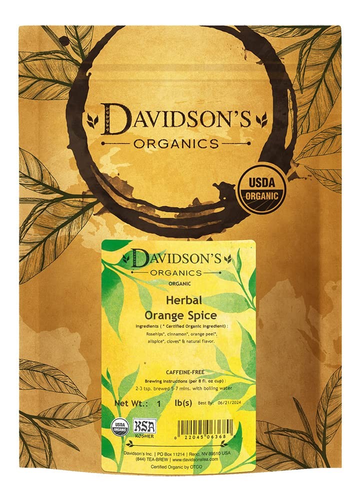 Davidson’s Organics, Herbal Orange Spice, Loose Leaf 16 Ounce (Pack of 1)