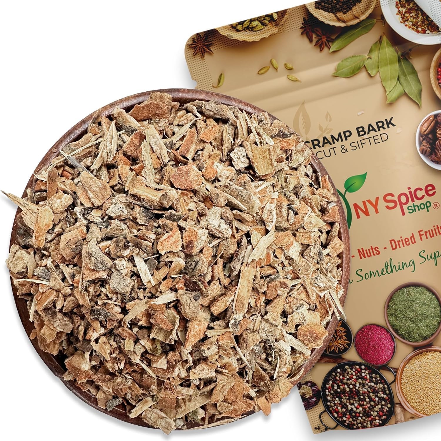 NY Spice Shop Cramp Bark Cut & Sifted – 4 Ounce Viburnum 4 (Pack of 1)