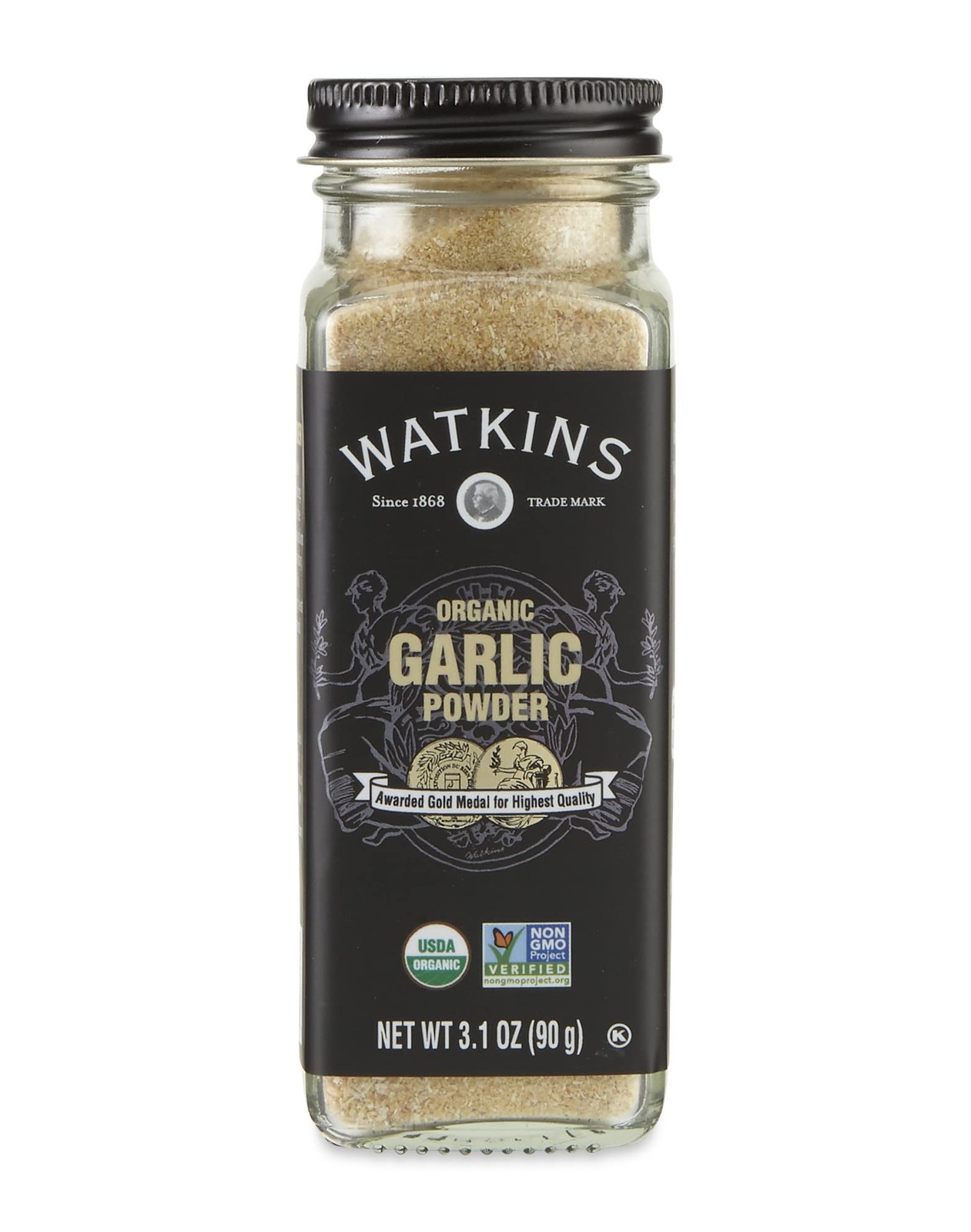 Watkins Gourmet Organic Garlic Powder 3.1 Ounce Glass Grinder Organic Spices