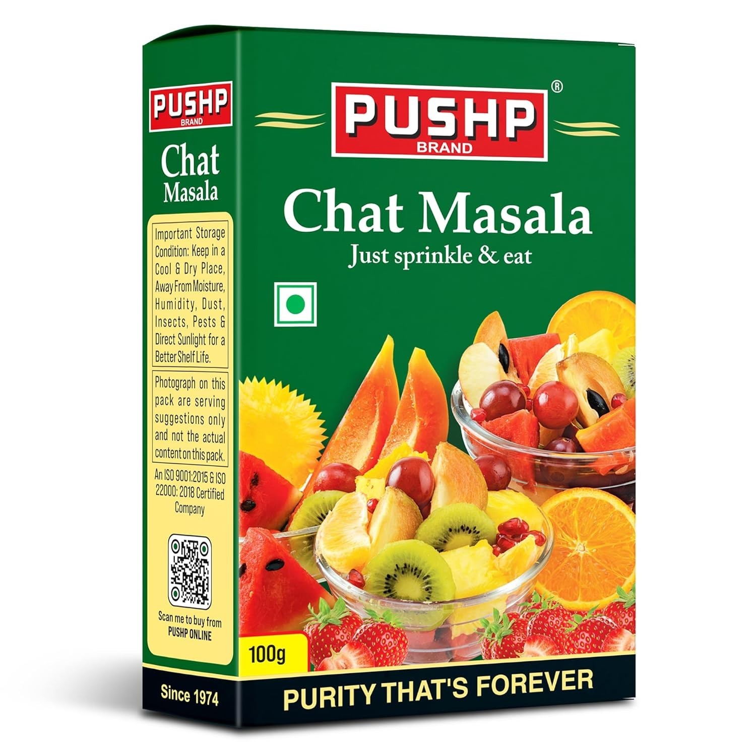 Pushp Brand Chat Masala (100g pack) (Pack of 1)