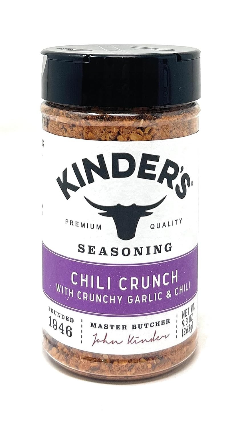 Kinder’s Crunchy Chili Seasoning 9.3oz Crispy Chili Oil Spice Blend Hot Flavor