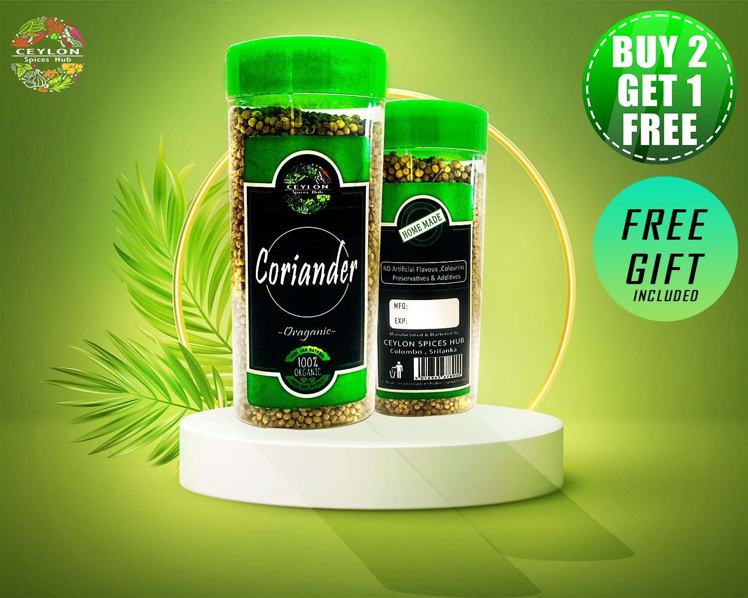 Ceylon Organic Coriander 100g Natural High Quality Spices “Buy 2 Get 1 Free”