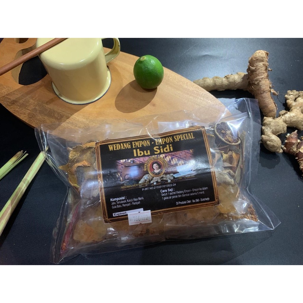 WEDANG EMPON-EMPON KOMPLIT Ibu Sidi 5 Sachet Jahe Kunyit Temulawak aroma ritual