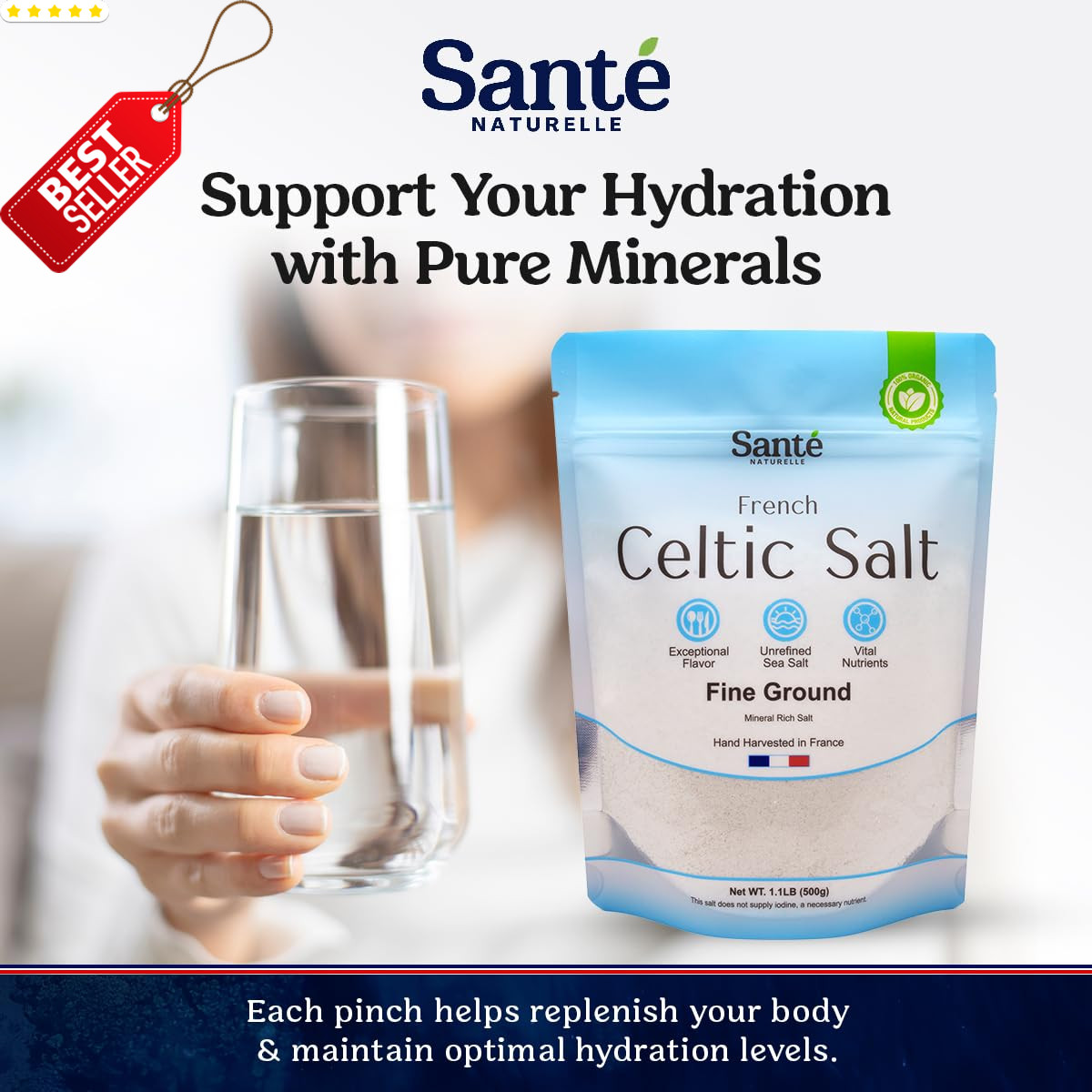 Celtic Sea Salt Fine Ground 1.1lb Unrefined French Natural Mineral Salt – US