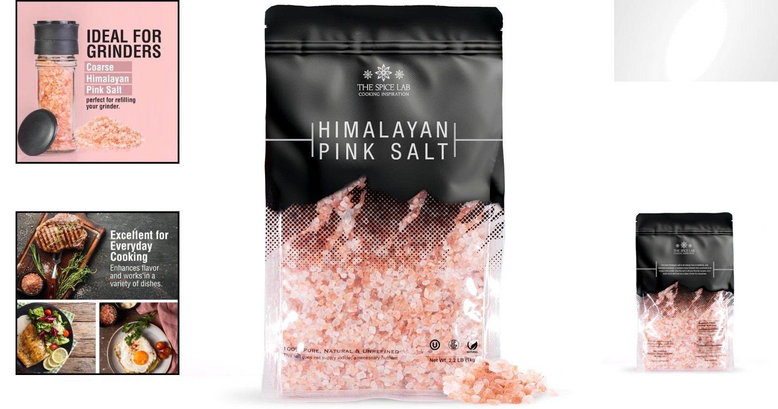 2.2 lb Coarse Himalayan Pink Salt – Mineral-Rich Grinder Refill – Gourmet Flavor