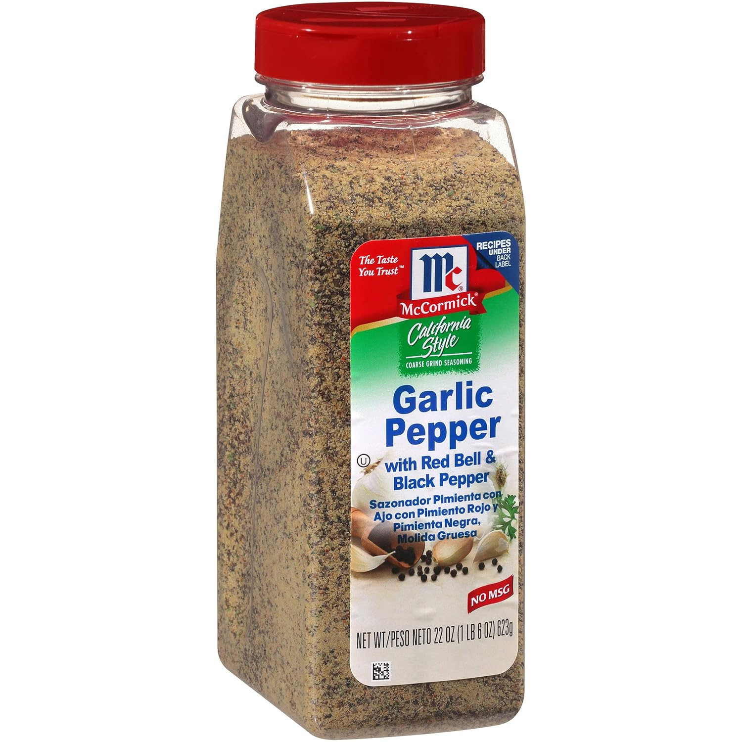 California Style Garlic Pepper with Red Bell & Black Pepper Coarse Grind Seasoni