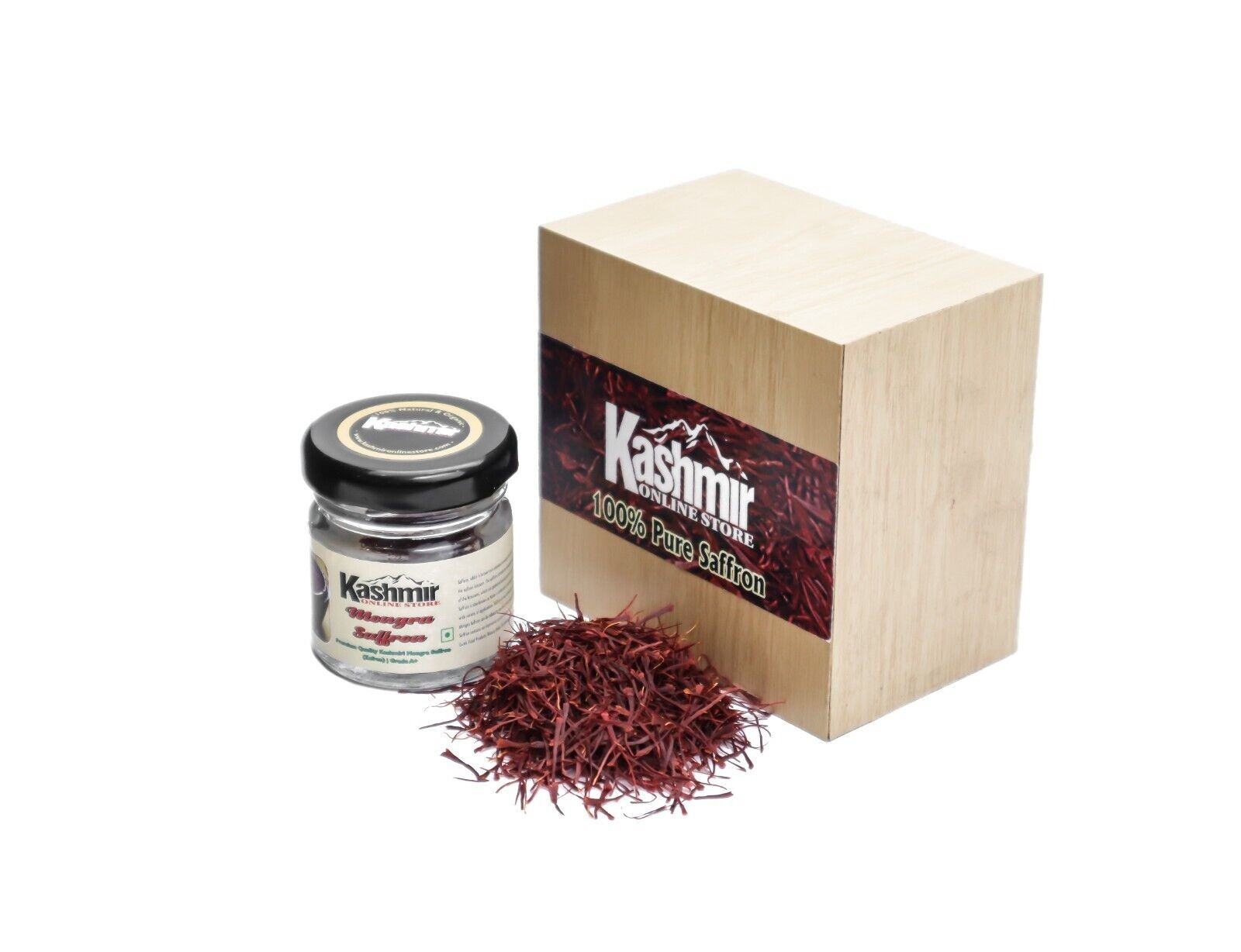 Premium A+ Grade Kashmiri Saffron – Pure Original Red Kesar 2g Spice Box..
