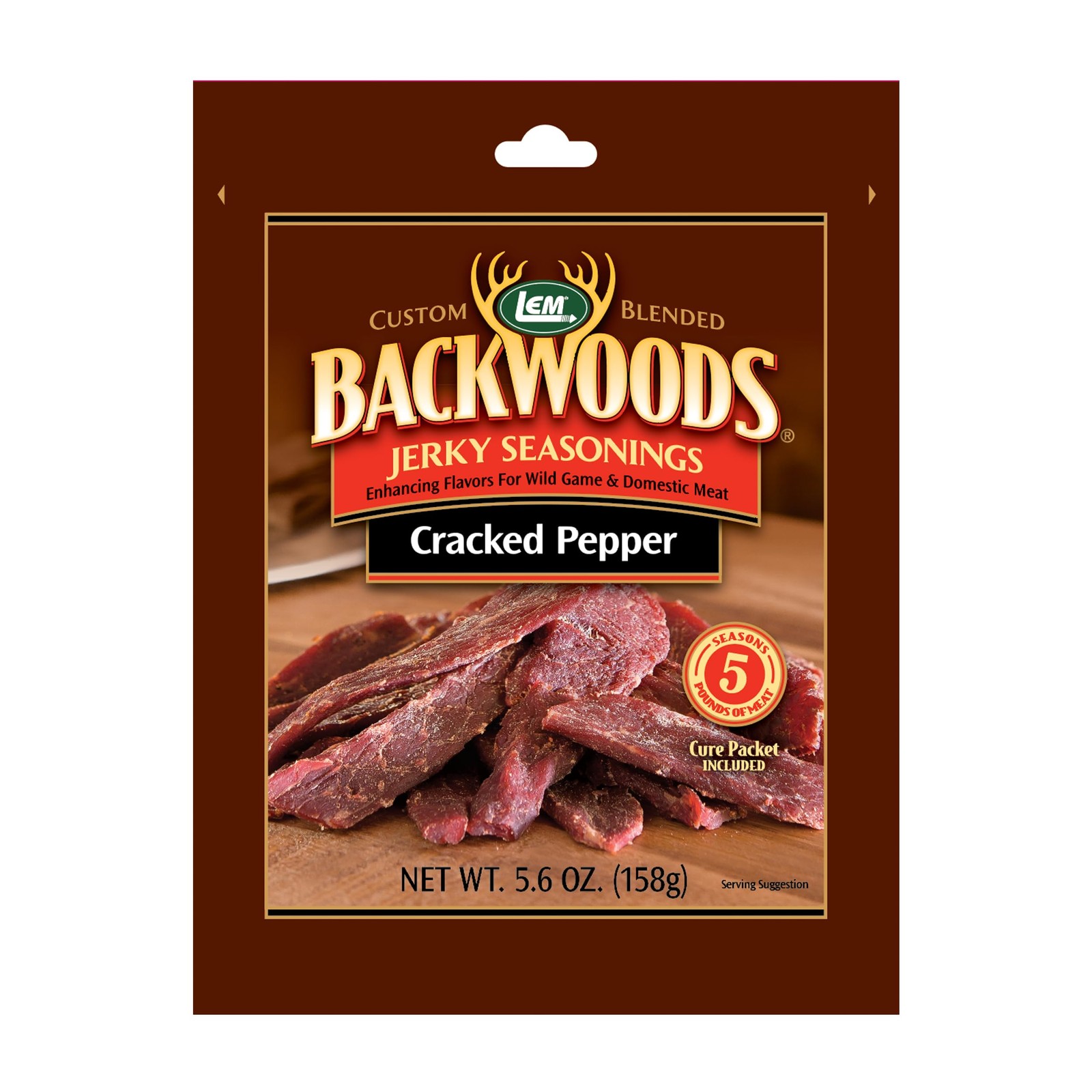 Backwoods Cracked Pepper Seasoning with Cure Packet 1.75 Pound (Pack of 1)