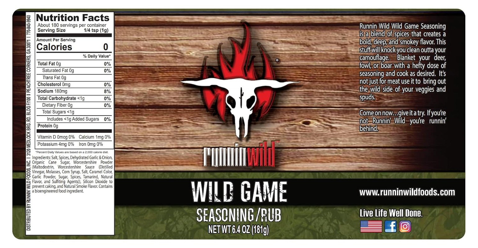 Gourmet Wild Game Seasoning | Premium Game Meat Rub for Venison, Lamb, Deer