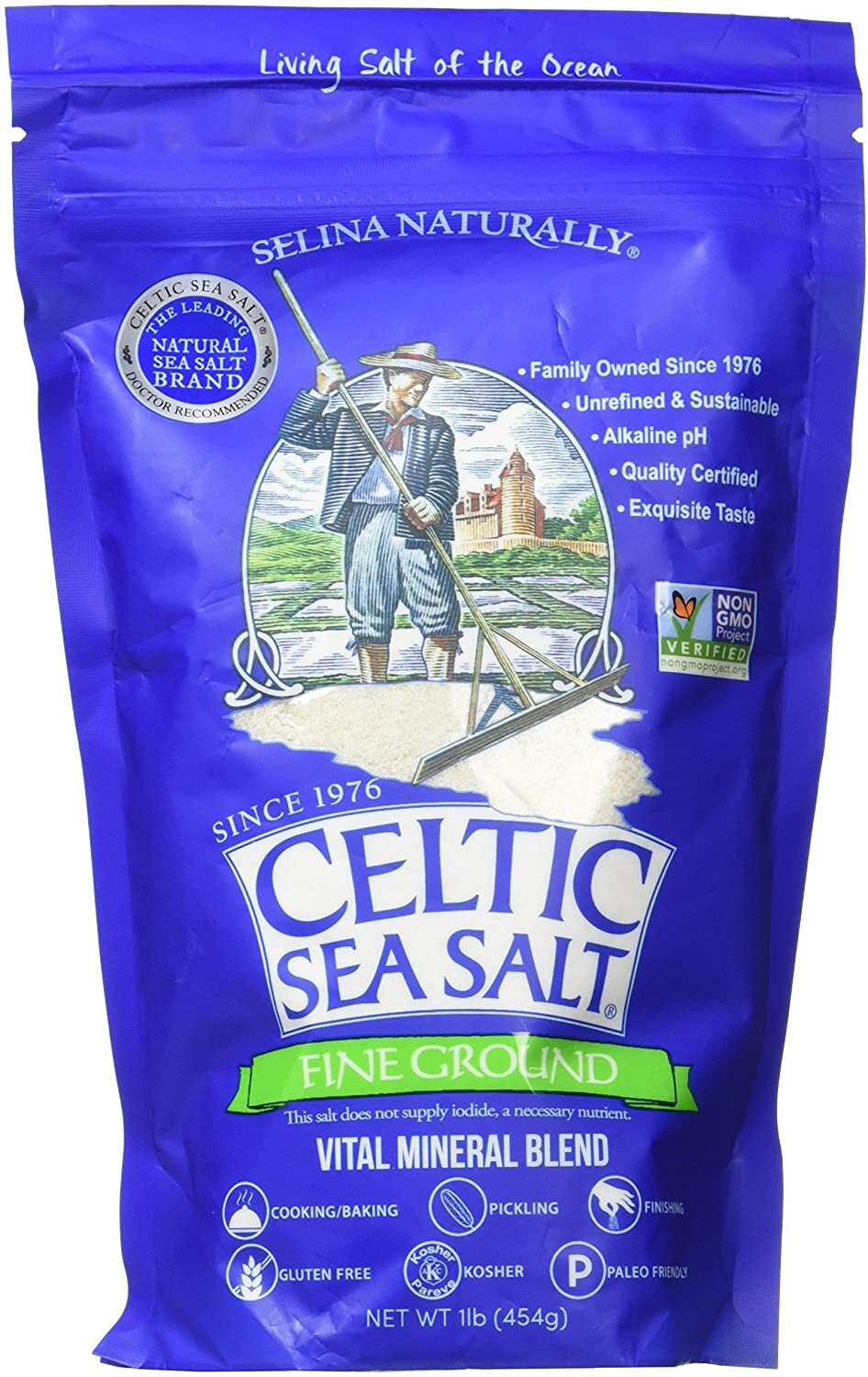 Celtic Sea Salt Fine Ground, 16 Ounce
